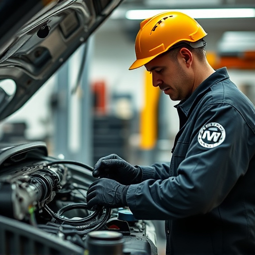 auto technician working