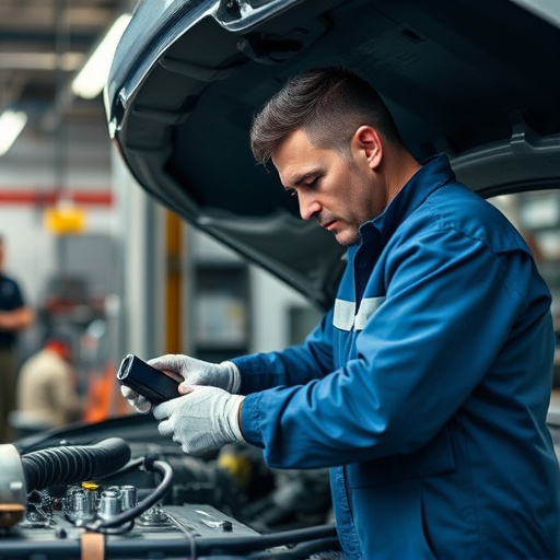 auto technician working