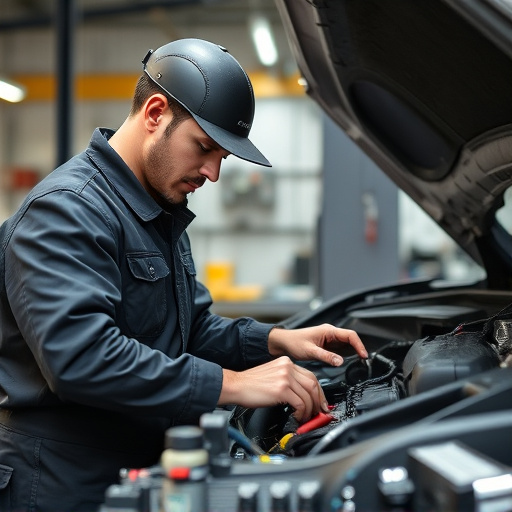 auto technician working