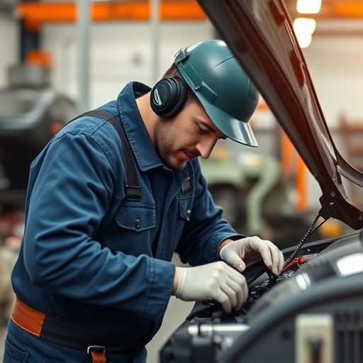 auto technician working