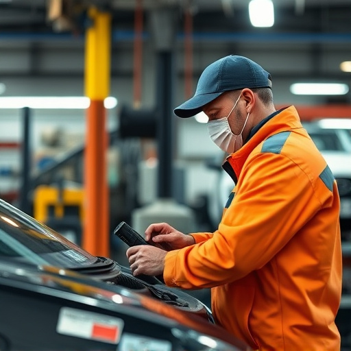 auto technician working