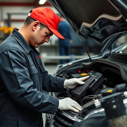 auto technician working
