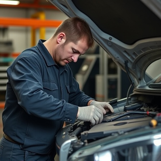 auto technician working