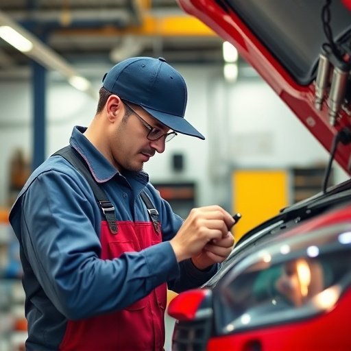 auto technician working