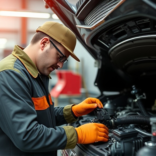 auto technician working