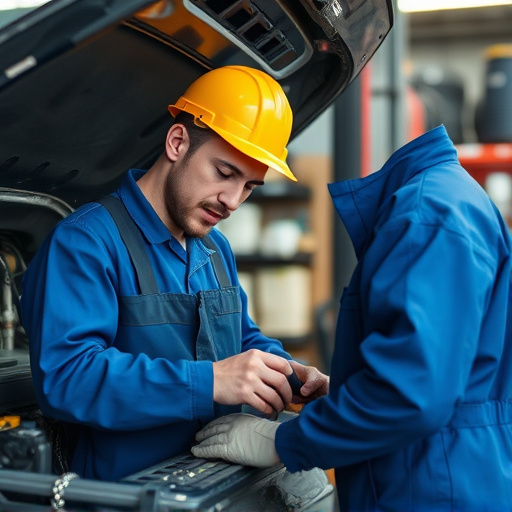 auto technician working