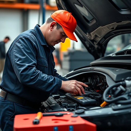 auto technician working