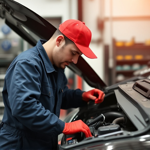 auto technician working