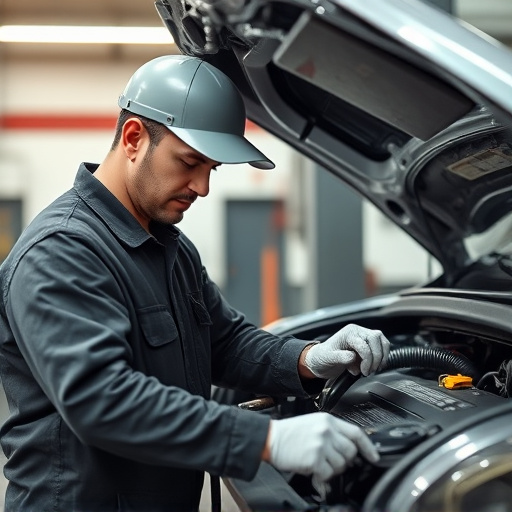 auto technician working