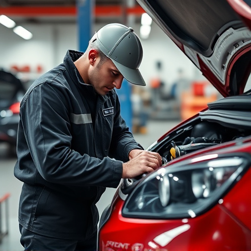 auto technician working