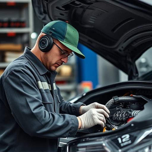 auto technician working