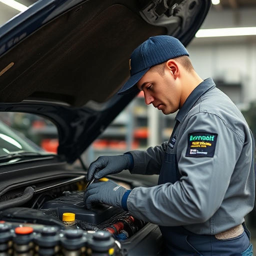 auto technician working