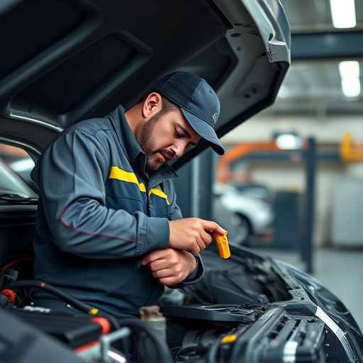 auto technician working