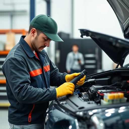 auto technician working