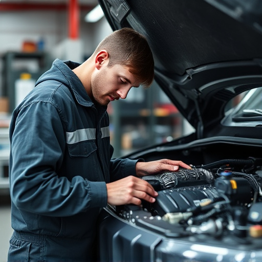 auto technician working
