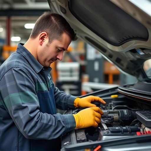 auto technician working