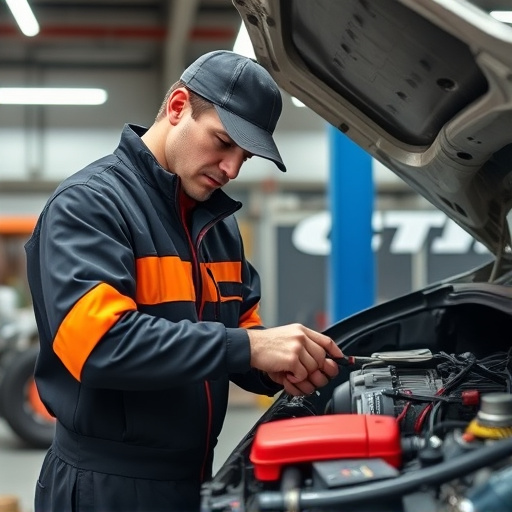 auto technician working