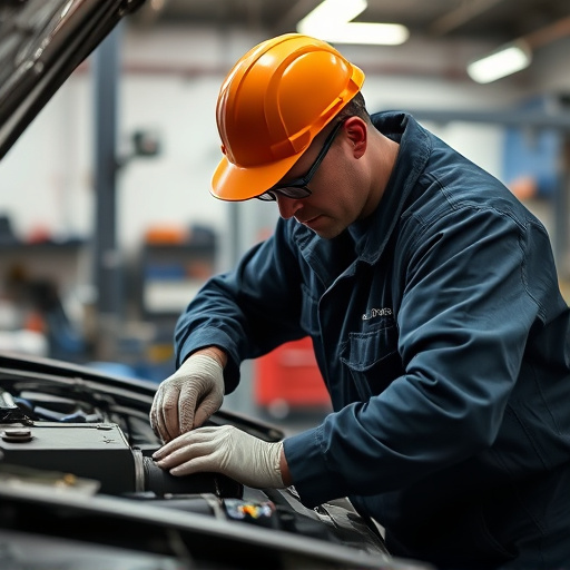 auto technician working