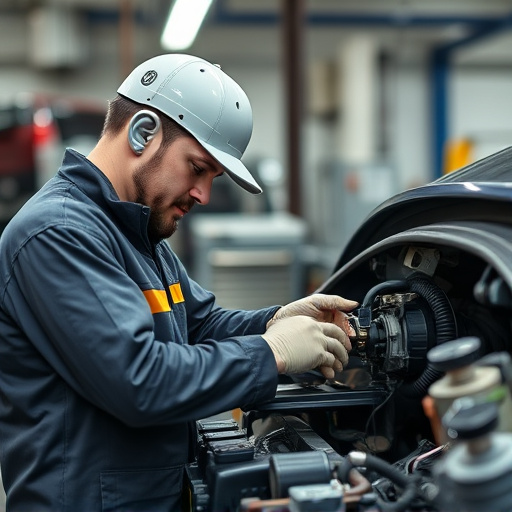 auto technician working