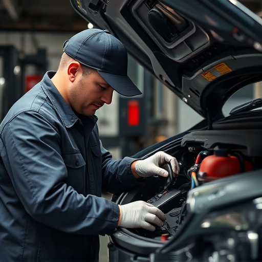 auto technician working