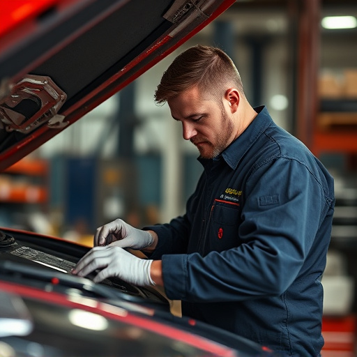 auto technician working