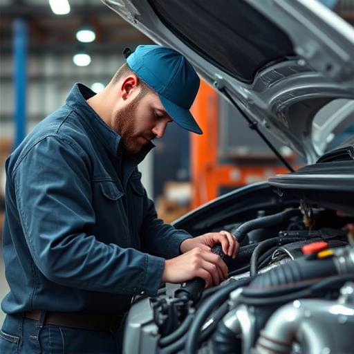 auto technician working