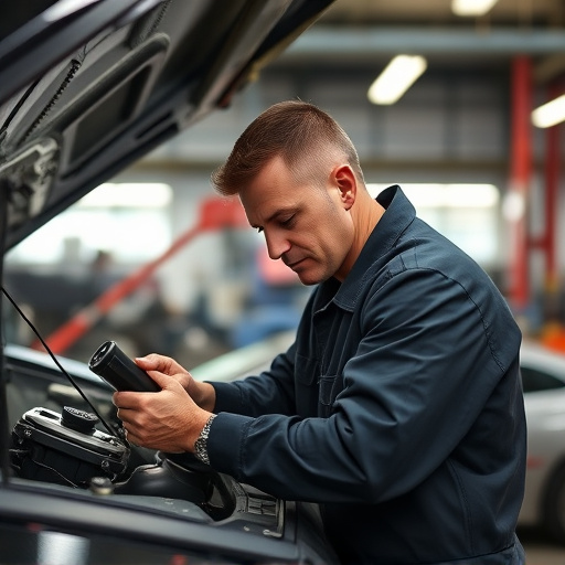 auto technician working