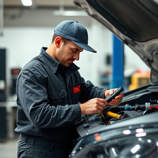 auto technician working