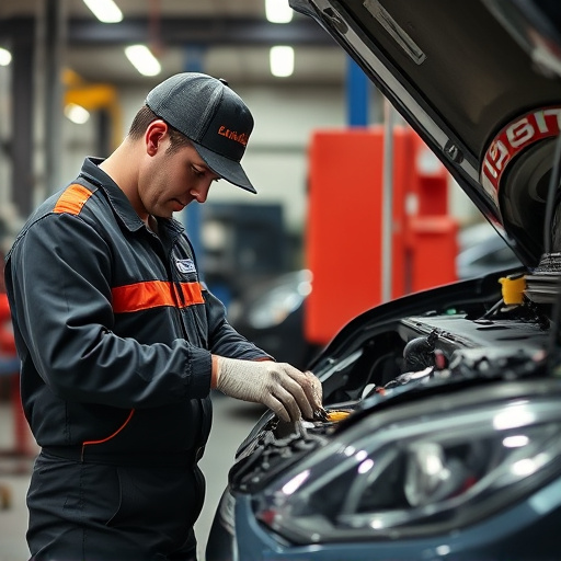 auto technician working
