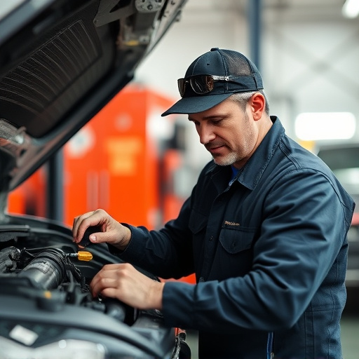 auto technician working