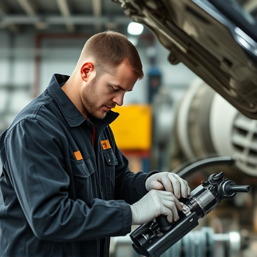 auto technician working