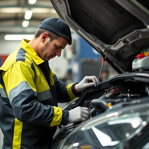 auto technician working