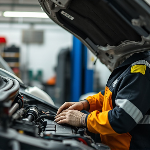auto technician working