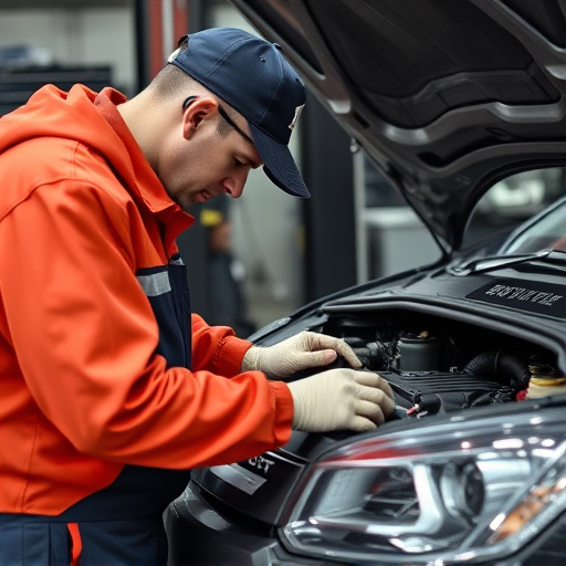 auto technician working