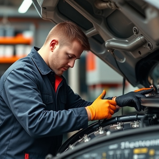 auto technician working