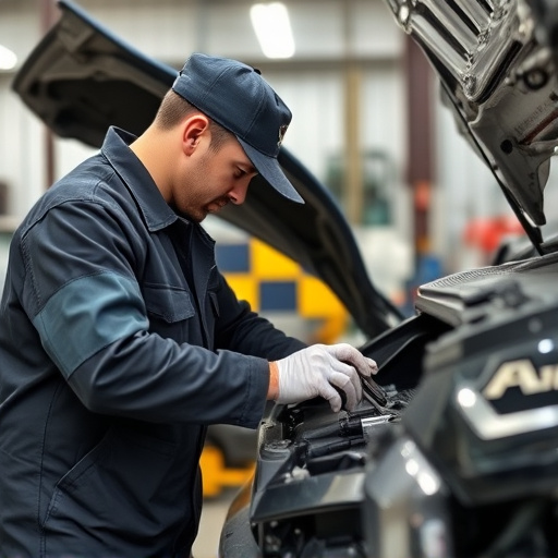 auto technician working