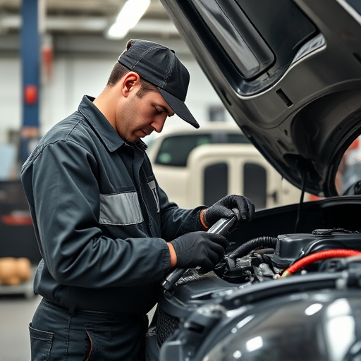 auto technician working
