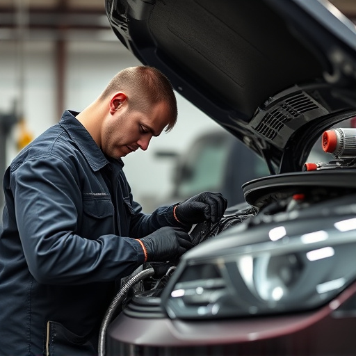 auto technician working
