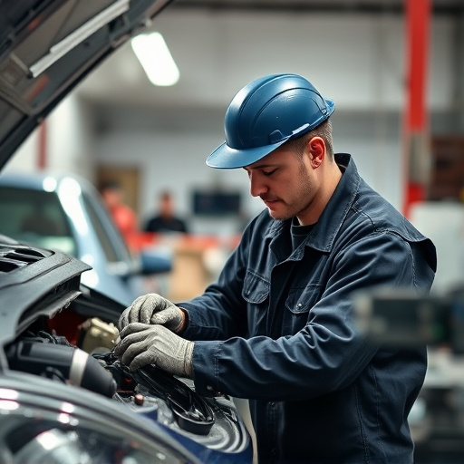 auto technician working