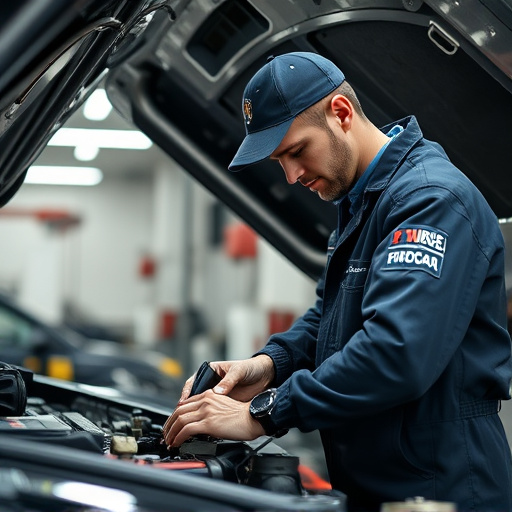 auto technician working