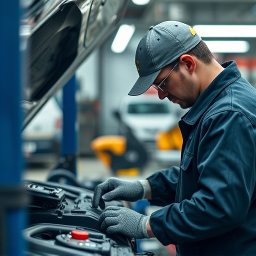 auto technician working