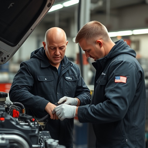 auto technician working