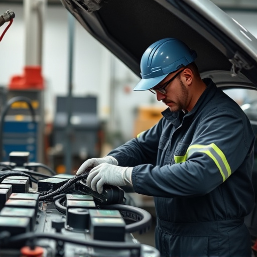auto technician working