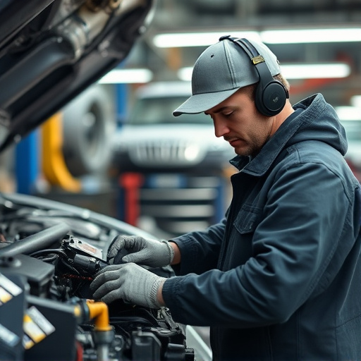 auto technician working