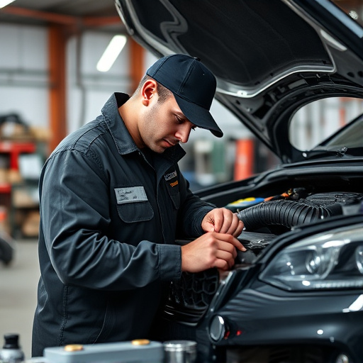 auto technician working