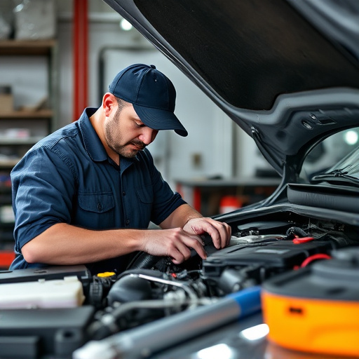 auto technician working