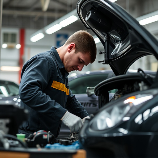 auto technician working