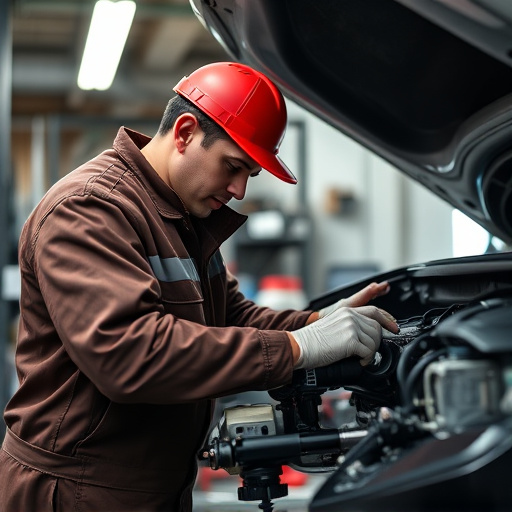auto technician working
