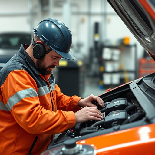 auto technician working