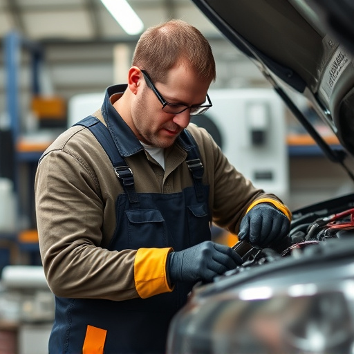 auto technician working